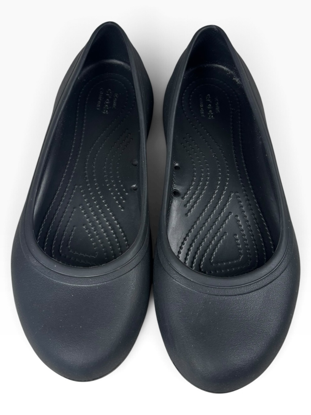 CROCS Women's Black Slip-On Ballet Flats Size 10